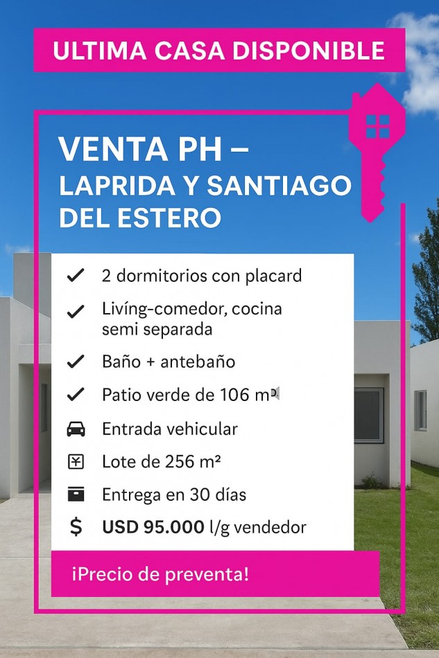 VENTA CASA A ESTRENAR 2 DORMITORIOS 