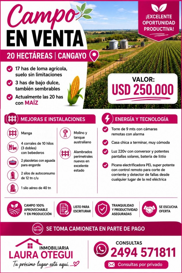 CAMPO AYACUCHO 20 HAS MIXTO