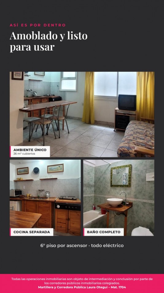 VENTA MONOAMBIENTE ZONA CENTRO