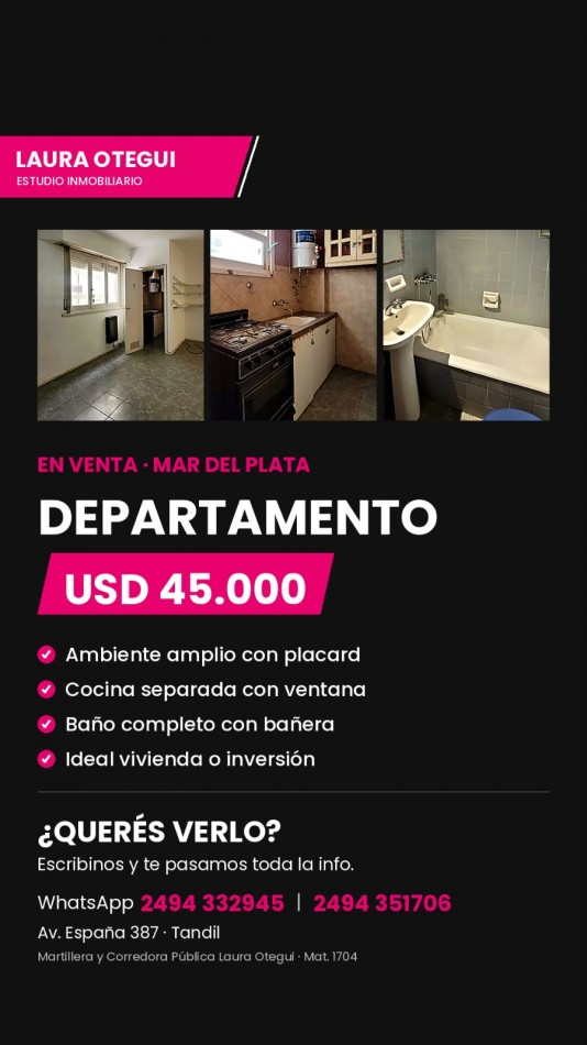 VENTA MONOAMBIENTE 