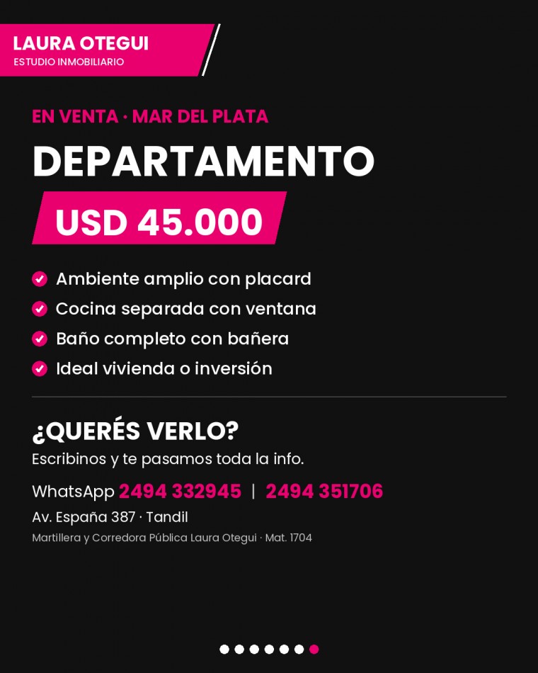 VENTA MONOAMBIENTE 