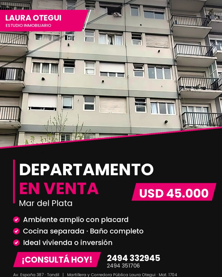 VENTA MONOAMBIENTE 