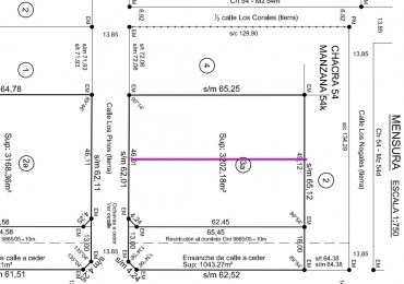 VENTA LOTE ZONA PARAISO 25X65 EXCELENTE VISTA 